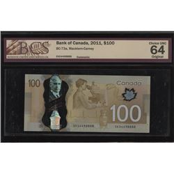 Bank of Canada $100, 2011