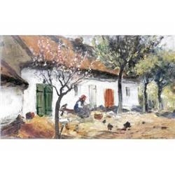 Ujváry, Ferenc       Kisoroszi, 1898 - ,  On the Courtyard        
