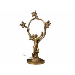 Marcel Debut  (Paris, 1865 - 1933)  Lamp with Mirror                                                