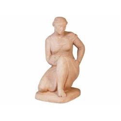 Antoine Vriens (Forest, 1902 - Uccle, 1987) Sitting Woman with a Bunch of Flowers                   