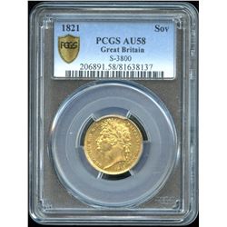 Great Britain Gold Sovereign, 1821