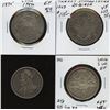 Image 1 : Lot of 4 large world silver coins (1875 to 1931) from Chile, Latvia, Panama, and Turkey