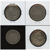 Image 2 : Lot of 4 large world silver coins (1875 to 1931) from Chile, Latvia, Panama, and Turkey