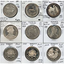 Lot of 13 Modern World Silver Crowns