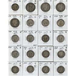 Dealer/bullion lot - carded USA 10c, 25c and 50c
