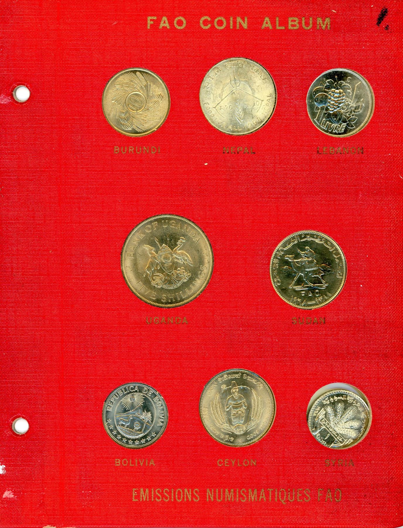 19641971 Complete RED FAO World Album with Silver/Proof Coins As Issued