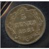 Image 1 : 1881 Newfoundland Five Cents