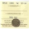 Image 2 : 1881 Newfoundland Five Cents