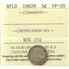 Image 2 : 1882H Newfoundland Five Cents