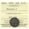 Image 2 : 1870 Newfoundland Ten Cents