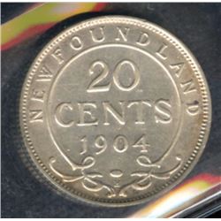 1904H Newfoundland Twenty Cents