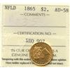Image 2 : 1865 Newfoundland $2 Gold