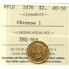 Image 2 : 1870 Newfoundland $2 Gold