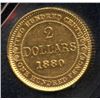 Image 1 : 1880 Newfoundland $2 Gold