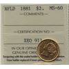 Image 2 : 1881 Newfoundland $2 Gold