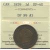 Image 2 : 1859 One Cent - Double Punched Narrow 9 #3