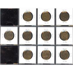 Edward VII and George V Large Cents - Lot of 10
