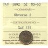 Image 2 : 1892 Five Cents