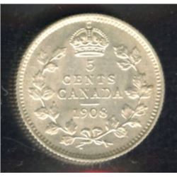 1908 Five Cents - Large 8