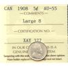 Image 2 : 1908 Five Cents - Large 8