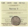 Image 2 : 1870 Ten Cents - Narrow 0