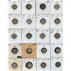 Image 2 : Dealer lot: single row box of carded silver 10c coins, ranging from 1900 to 1965