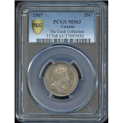 1907 Twenty-Five Cents - Ex: Cook Collection
