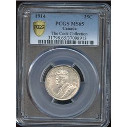 1914 Twenty-Five Cents - Ex: Cook Collection