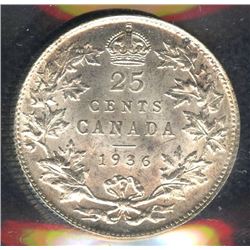 1936 Twenty-Five Cents - Bar