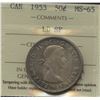 Image 2 : 1953 Fifty Cents - Large Date, Shoulder Fold
