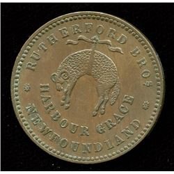 Br. 953. 1846 Rutherford halfpenny.