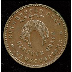 Br. 953. 1846 Rutherford halfpenny.