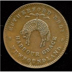Br. 953. 1846 Rutherford halfpenny.