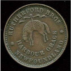 Br. 953. 1846 Rutherford halfpenny.