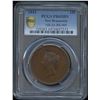 New Brunswick. Victoria Bronzed Proof "Bust/Ship" Penny Token, BR 909