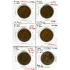 Image 1 : Lot of six Breton 522, 1837 City Bank, Half Penny Tokens.