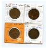 Image 1 : Lot of four 522, 1837 Quebec Bank, Half Penny Tokens.