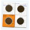 Image 2 : Lot of four 522, 1837 Quebec Bank, Half Penny Tokens.