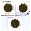 Image 2 : Lot of three Breton 522, 1837 Quebec Bank, Half Penny Tokens.