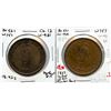 Image 1 : Lot of two Breton 521, 1837 Quebec Bank, One Penny Tokens.
