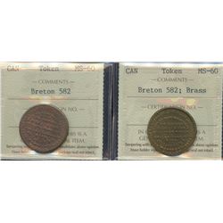 Pair of Leroux Card Tokens, BR 582