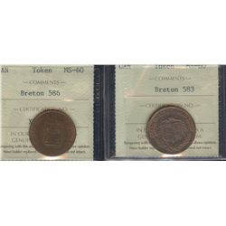 Br 583, Dr. Leroux's French Card & Br 586, English Coin Cabinet