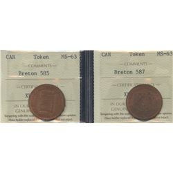 Br 585, Dr. Leroux's French Card & Br 587, French Coin Cabinet
