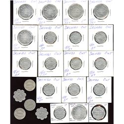 Bulk lot of 23 Ontario Tokens.