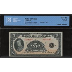 Bank of Canada $5, 1935