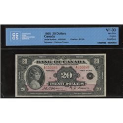 Bank of Canada $20, 1935