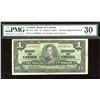 Image 1 : Bank of Canada $1, 1937 - Narrow Signature Panel