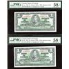 Image 1 : Bank of Canada $1, 1937 - Lot of 2 Consecutive Notes