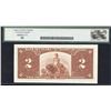 Image 2 : Bank of Canada $2, 1937 Low Serial Number