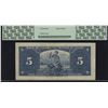 Image 2 : Bank of Canada $5, 1937 - Scarce Osborne Signature